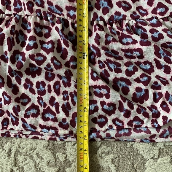 A New Day leopard purple printed midi maxi‎ dress size Small tie waist boho - Picture 8 of 13
